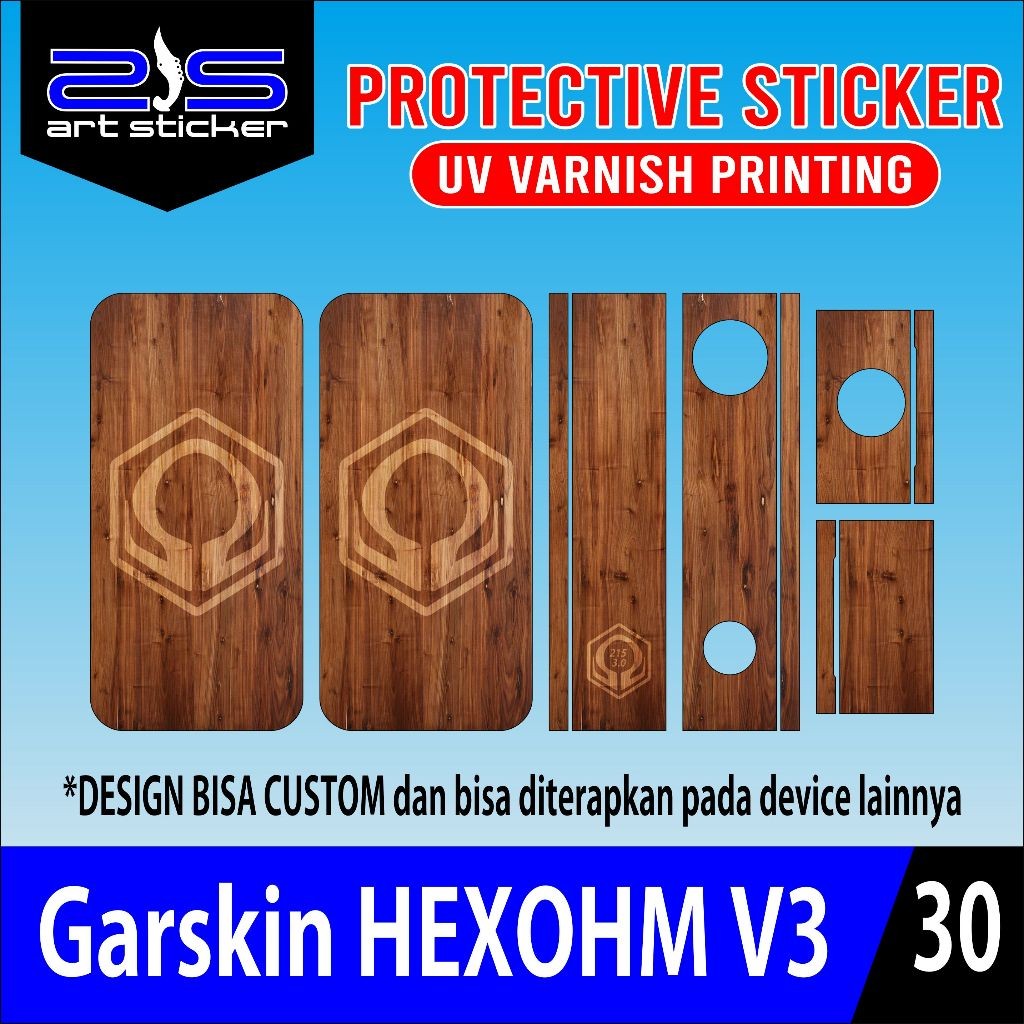 

DAPAT 2 PCS Stiker HeksomV3 Wood UV Varnish Printing