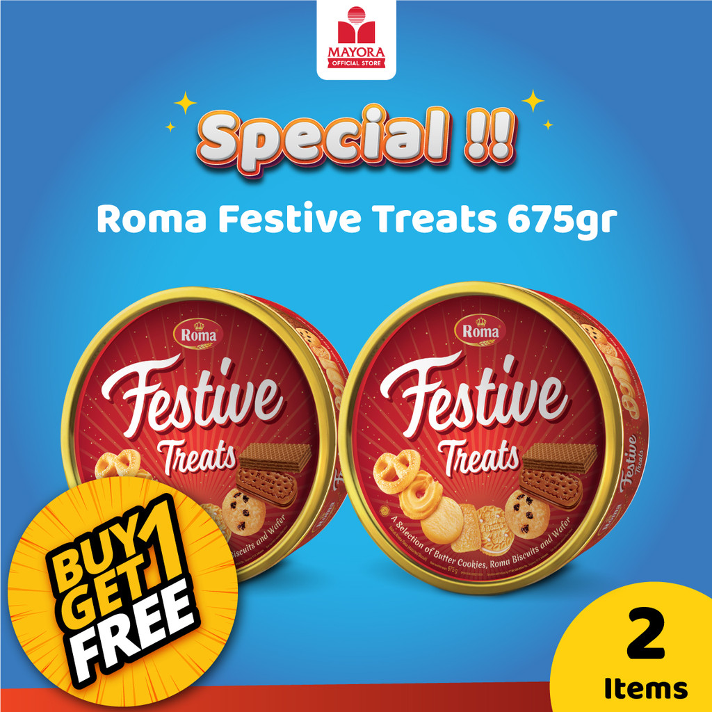 

Biskuit Roma Festive Treats 675 gr BUY 1 GET 1