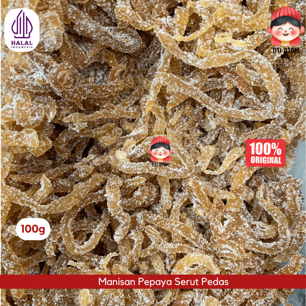 

Manisan Asinan Buah Pepaya Kates Serut Gula Manis 100g