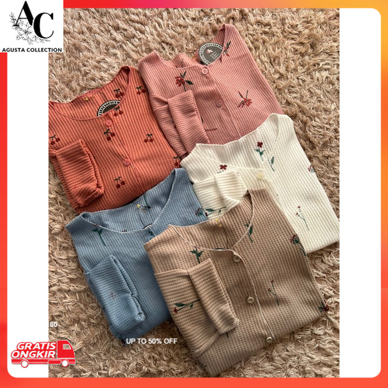 Outer Cardigan Korea / CARDIGAN CROP RAJUT MOTIF // CARDIGAN RAJUT KOREAN STYLE // ATASAN WANITA // 