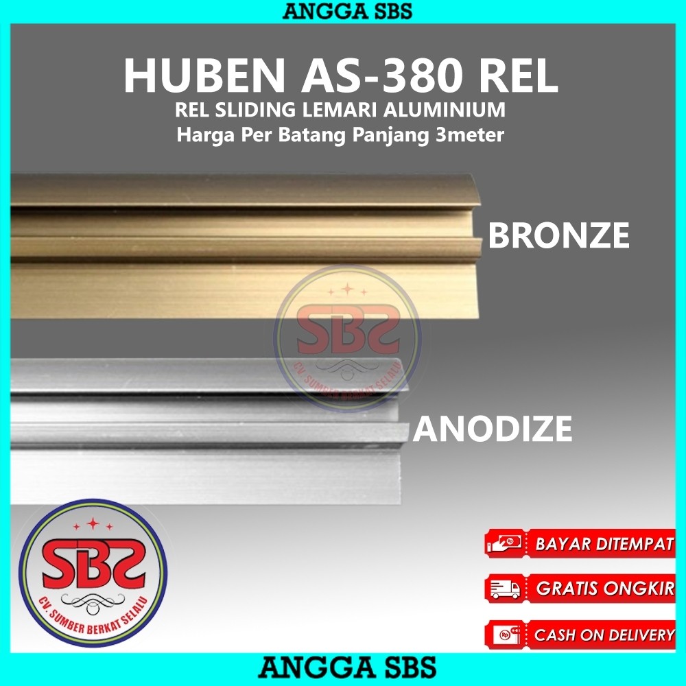 HUBEN AS-380 Rel Pintu Lemari Geser - Sliding Huben AS-380