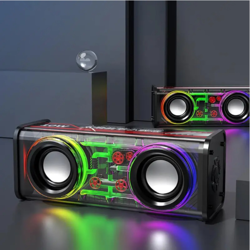 Hot Deals Portable Tws Rgb V8 Lights Heavy Bass Music Battery Power Sound Box V8 Boombox Wireless