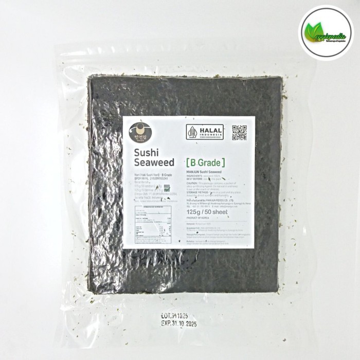 

Manjun Yaki Nori Sushi / Rumput Laut Grade B 50 Lembar - Manjun 50 Lbr