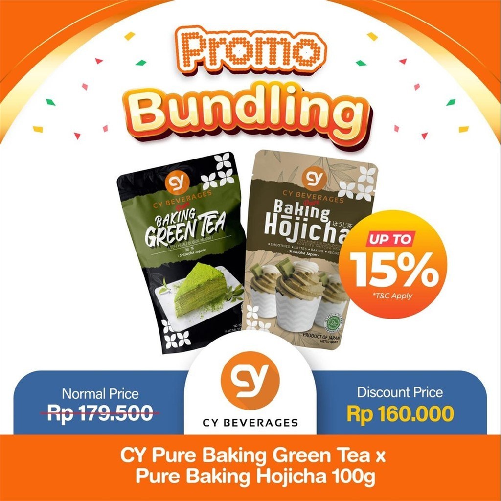 

Promo Bundling CY Baking Greentea X Cy Baking Hojicha