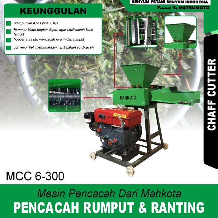 Mesin Pencacah Rumput Yasuka + Engine GX200 FIRMAN CHAF CUTTER