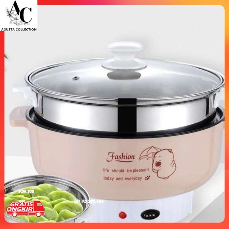Alat Masak Lengkap / { OMG } PANCI LISTRIK MULTIFUNGSI  2.2 LITER / PANCI LISTRIK 2.2 LITER BAHAN TE