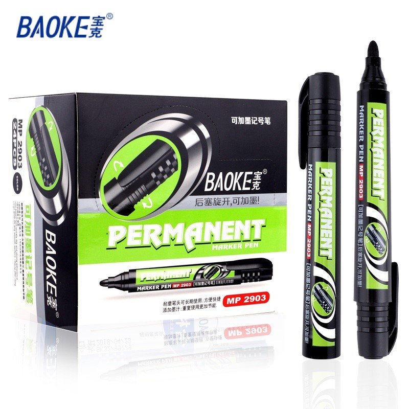 

BAOKE Spidol Permanen / Permanent Marker Warna Hitam Cepat Kering MP2903A
