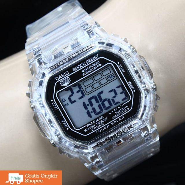 [COD] JAM TANGAN CASIO SEGI TRANSPARAN DIGITAL TERMURAH 