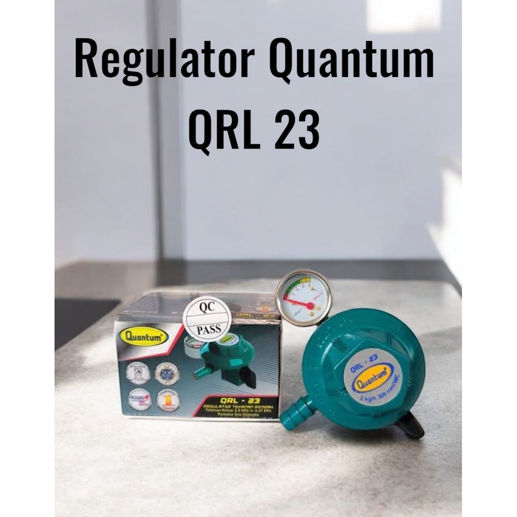 QUANTUM Regulator Gas LPG QRL-23 Regulator Quantum dengan Meteran