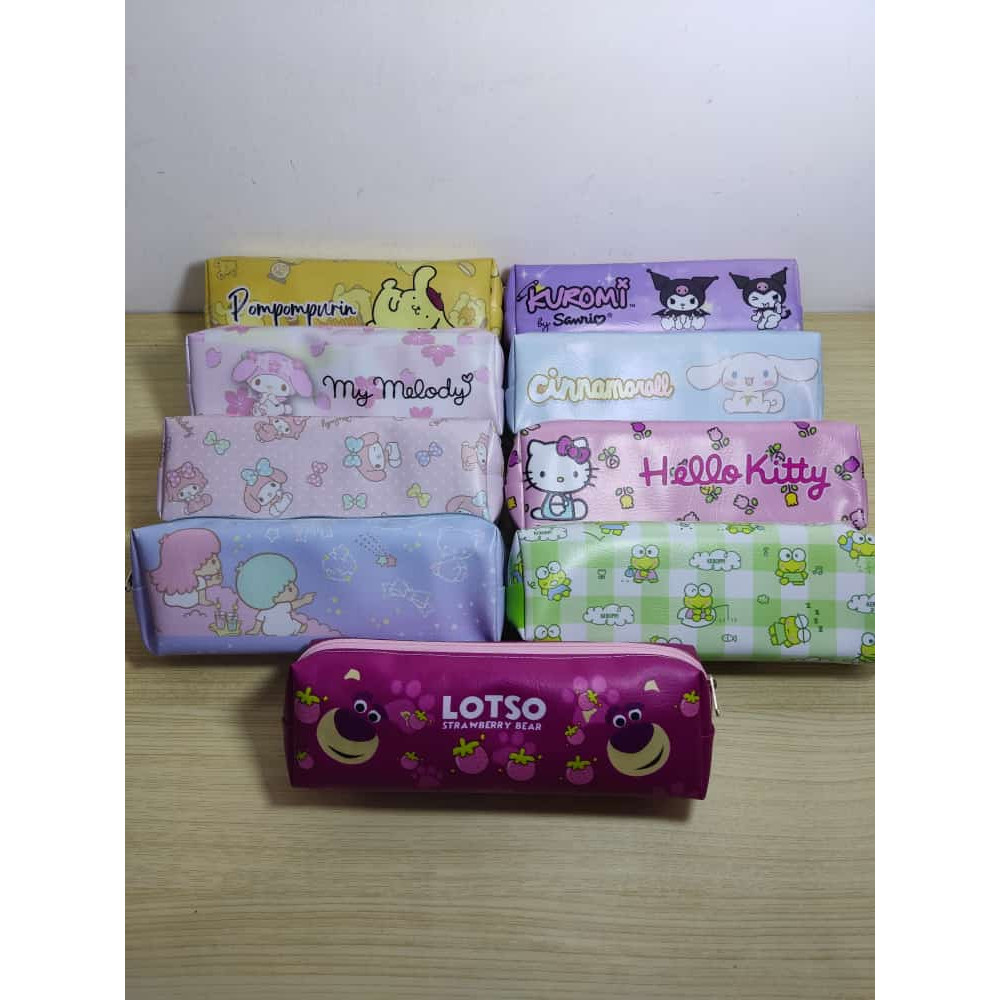 

TCW Tempat pensil tepak pencil case Pompompurin Kuromi HK Lotso Keropi Little twin star My melody Cinnamorol
