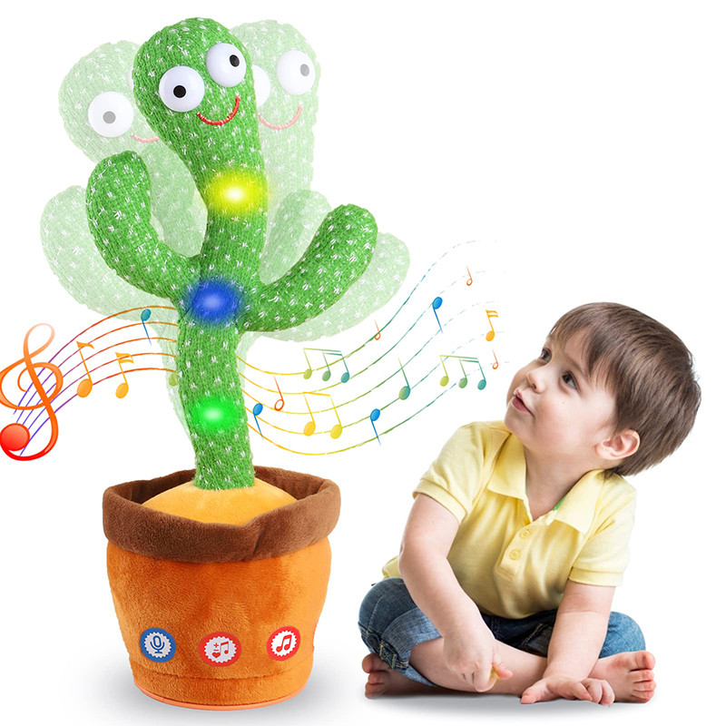 Kids Dancing Talking Cactus Toys Interactive Talking Sunny Cactus Electronic Plush Toy Home Decorati