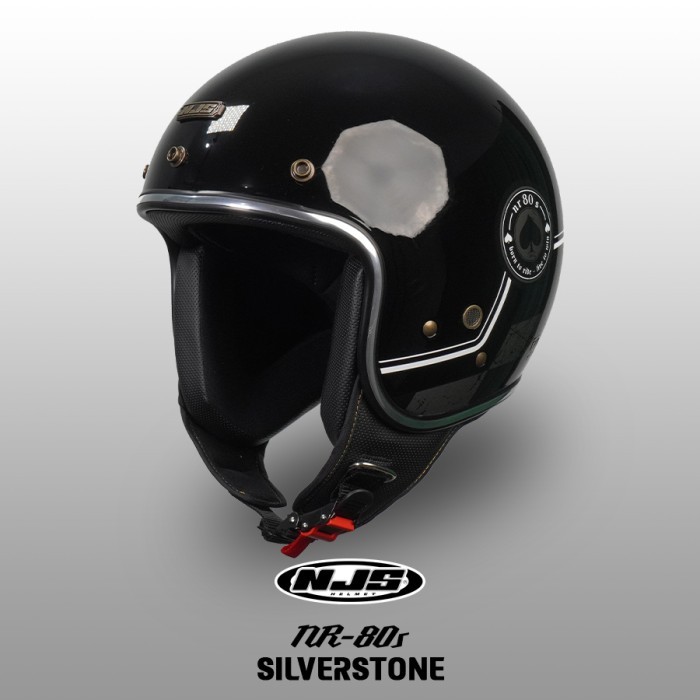 NJS NR80's SILVERSTONE Glossy/Doff - Helm Retro | Helm NJS | NJS | NR80s | NJS Motif | NJS Bogo | He