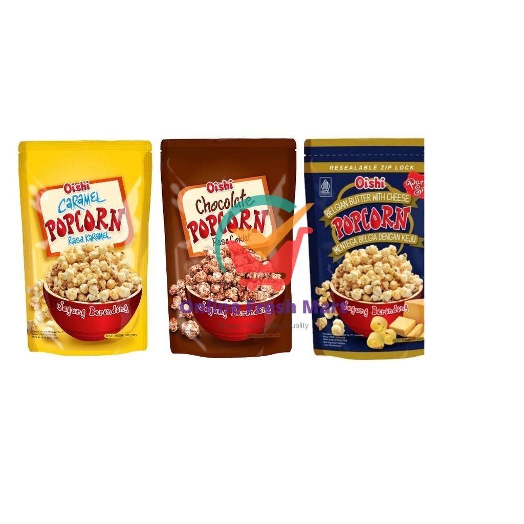 

Oishi Popcorn Caramel Coklat Camilan Snack Jagung Pop Corn 100g - Online Fresh Mart Denpasar