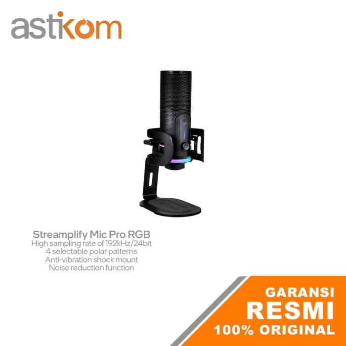 Gaming Microphone Streamplify Mic Pro RGB Streaming (MIC PRO-192-RGB-ST-BK)
