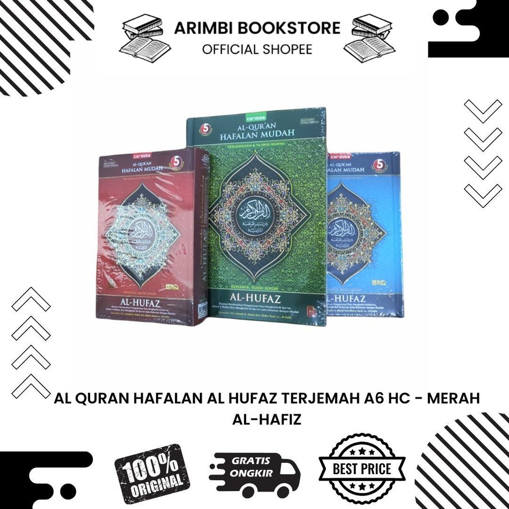 Al Quran Hafalan Al Hufaz Terjemah A6 HC - Merah Al-Hafiz