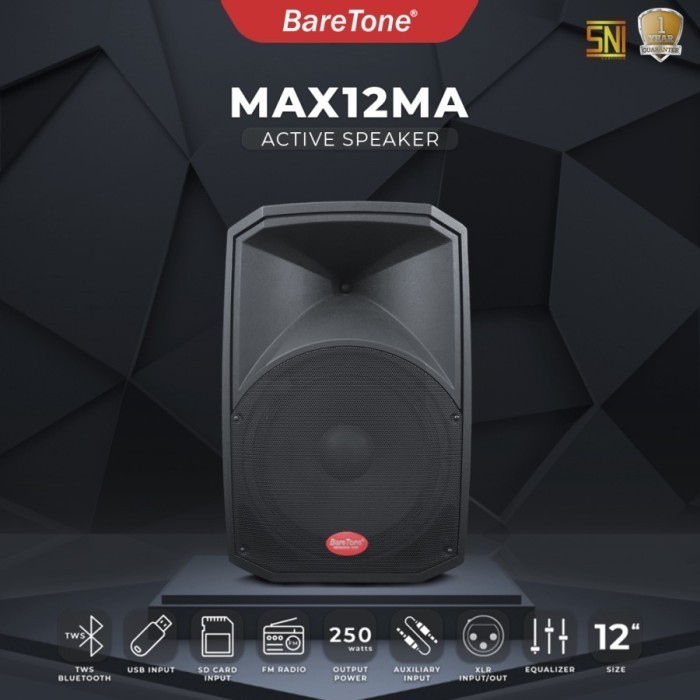 Speaker Aktif BareTone MAX 12MA / MAX12MA 12 Inch