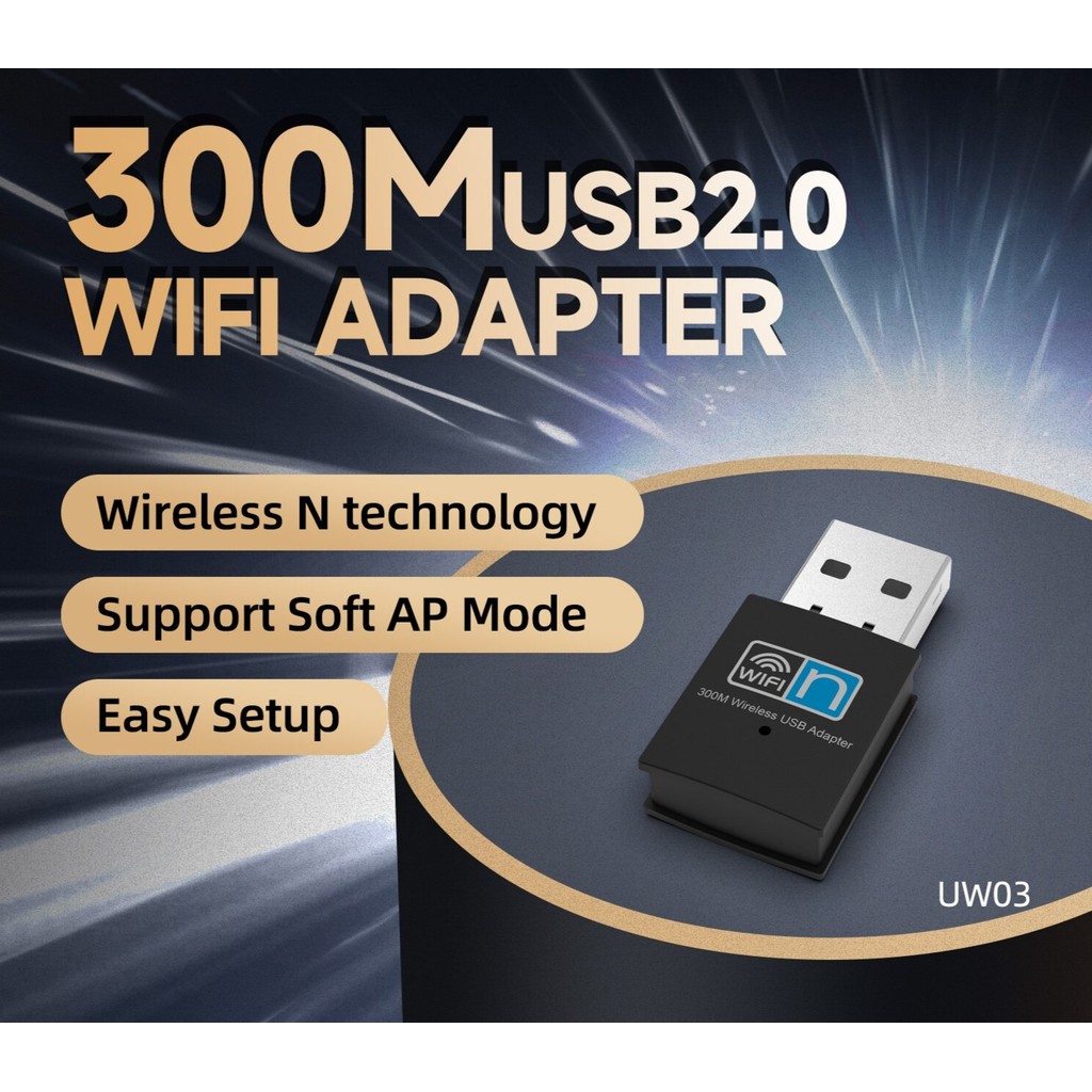 PIX-LINK UW03 Mini Usb Wifi Adapter For Pc Windows Mac 300Mbps Wifi Adapter 2.4GHz Long Range USB 2.