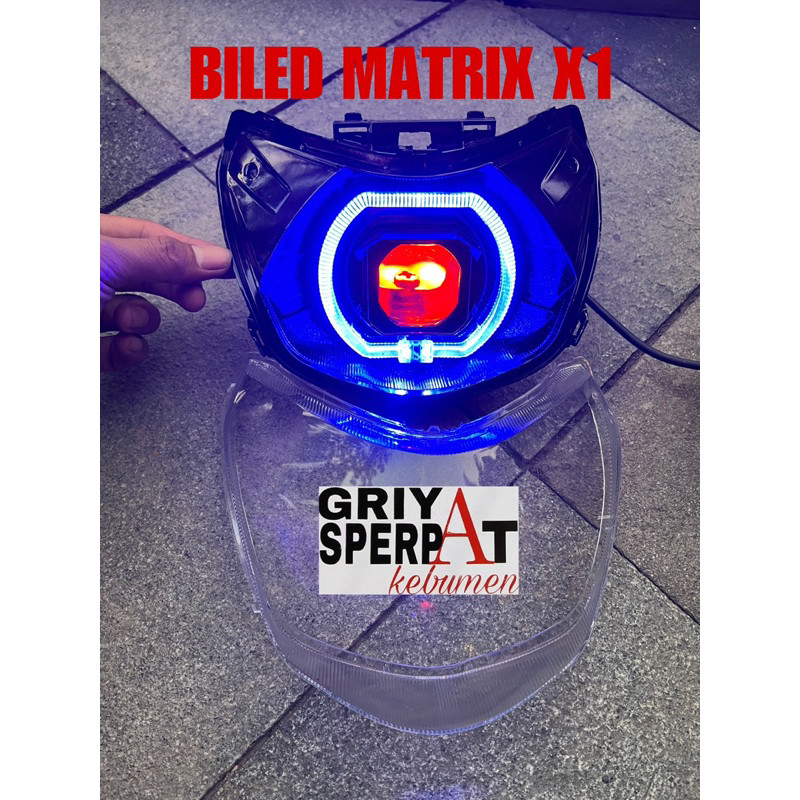 lampu depan costome Spacy biled matrix x1