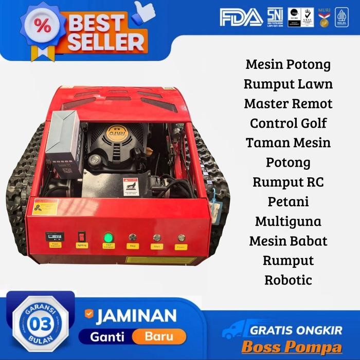 Mesin Potong Rumput Lawn Master Remot Control Golf Taman Mesin Potong Rumput RC Petani Multiguna Mes