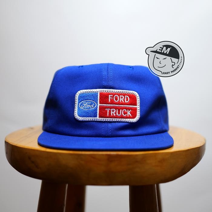 Topi Vintage Ford Trucks Royal Blue