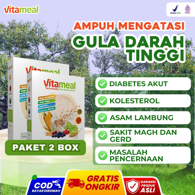 

Vitameal Sereal Herbal [2 Box] Solusi Alami Gula Darah Tinggi Maag Asam Lambung Kolesterol VITAMIL DIET