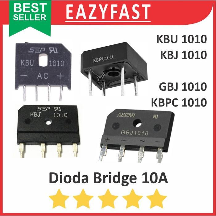 Dioda Kiprok Bridge 10A 10 A Ampere Diode Rectifier KBU1010 KBJ1010 GBJ1010 KBPC1010 Jembatan Penyea