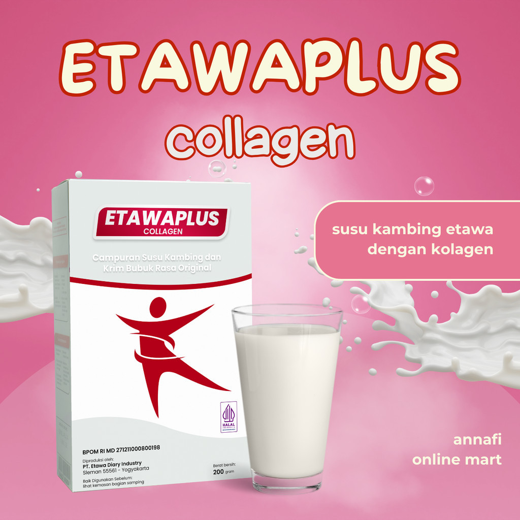 

Etawaplus Collagen Susu Kambing Etawa dan Kolagen Ikan Untuk Tulang sendi dan Mencegah Penuaan Dini