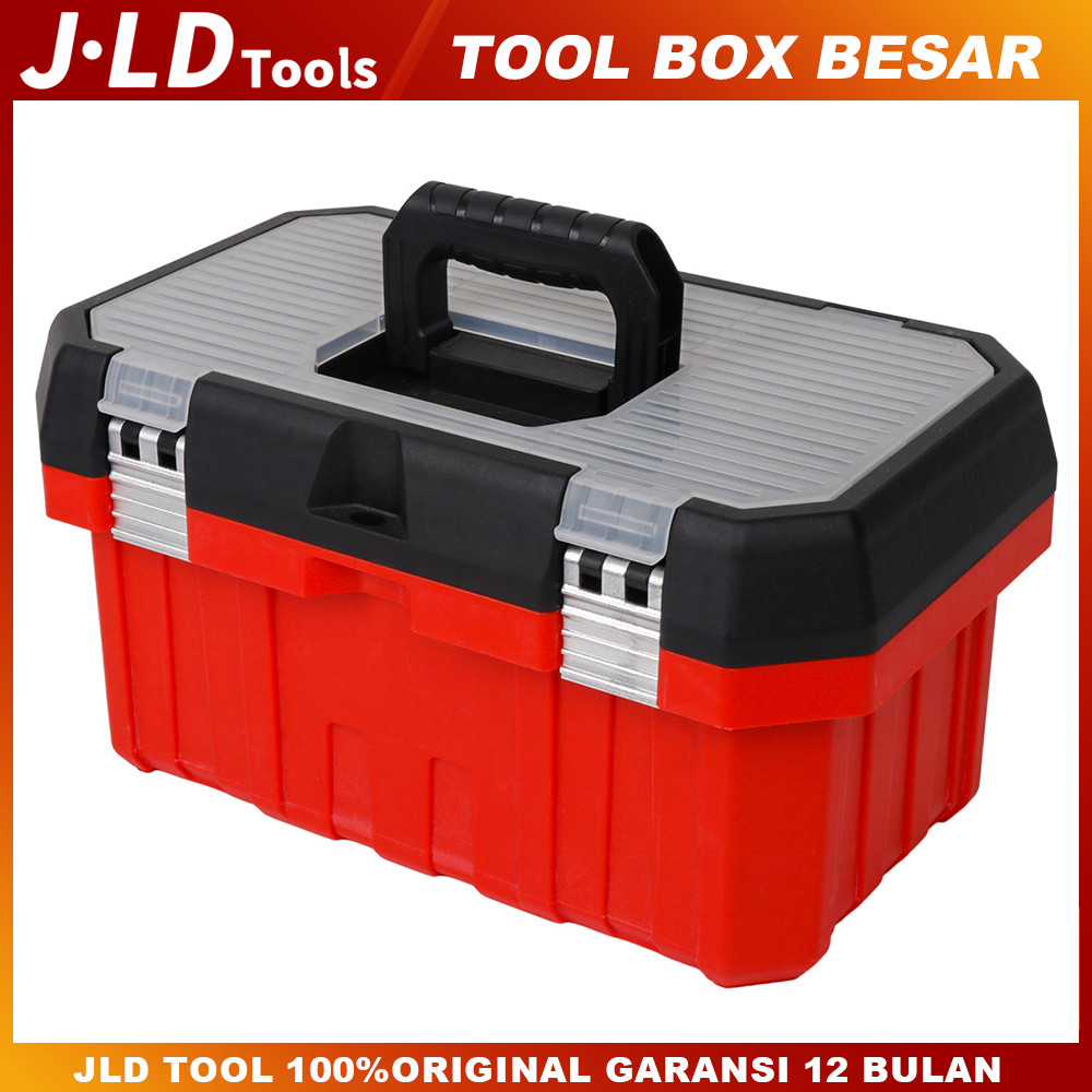 JLD Tool Box Besar Plastik 14-16 Inch Bahan Pp Tools Box Kotak Peralata Tool Boxes koper tool
