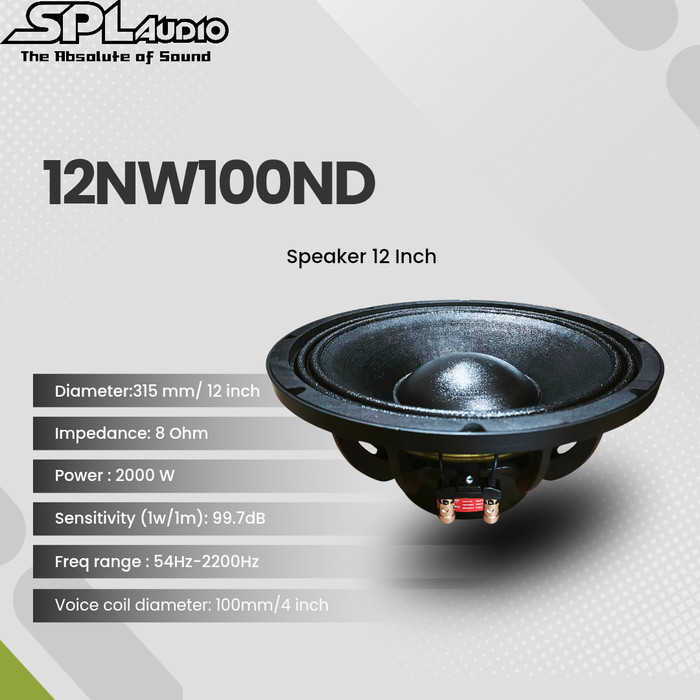 SPL Audio Neodymium Speaker 12 Inch 12NW100ND