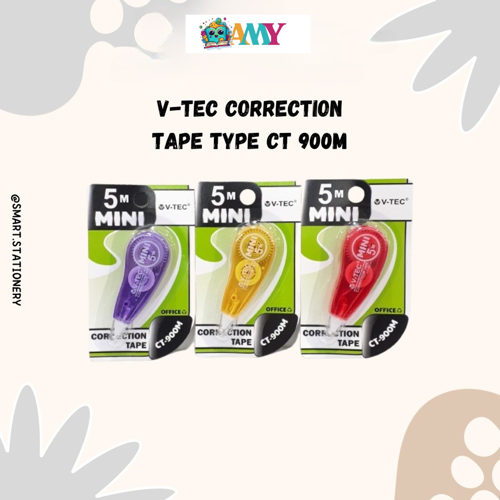 

V-TEC CORRECTION TAPE TYPE CT 900M AMY STASIONARY
