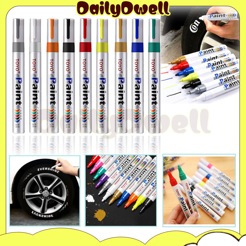 

spidol warna spidol ban/ paint marker toyo original / karet car tyre paint marker permanent/