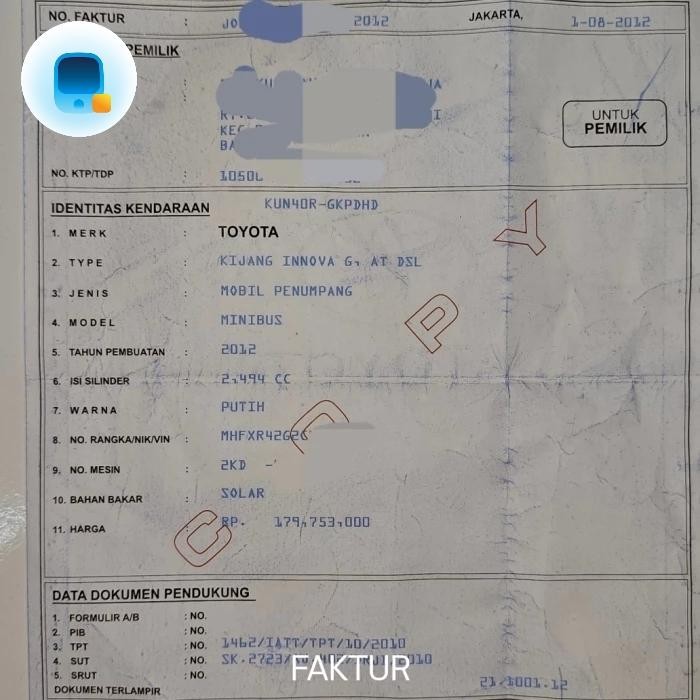 Faktur Kendaraan Mobil dan Motor - FakturSaja