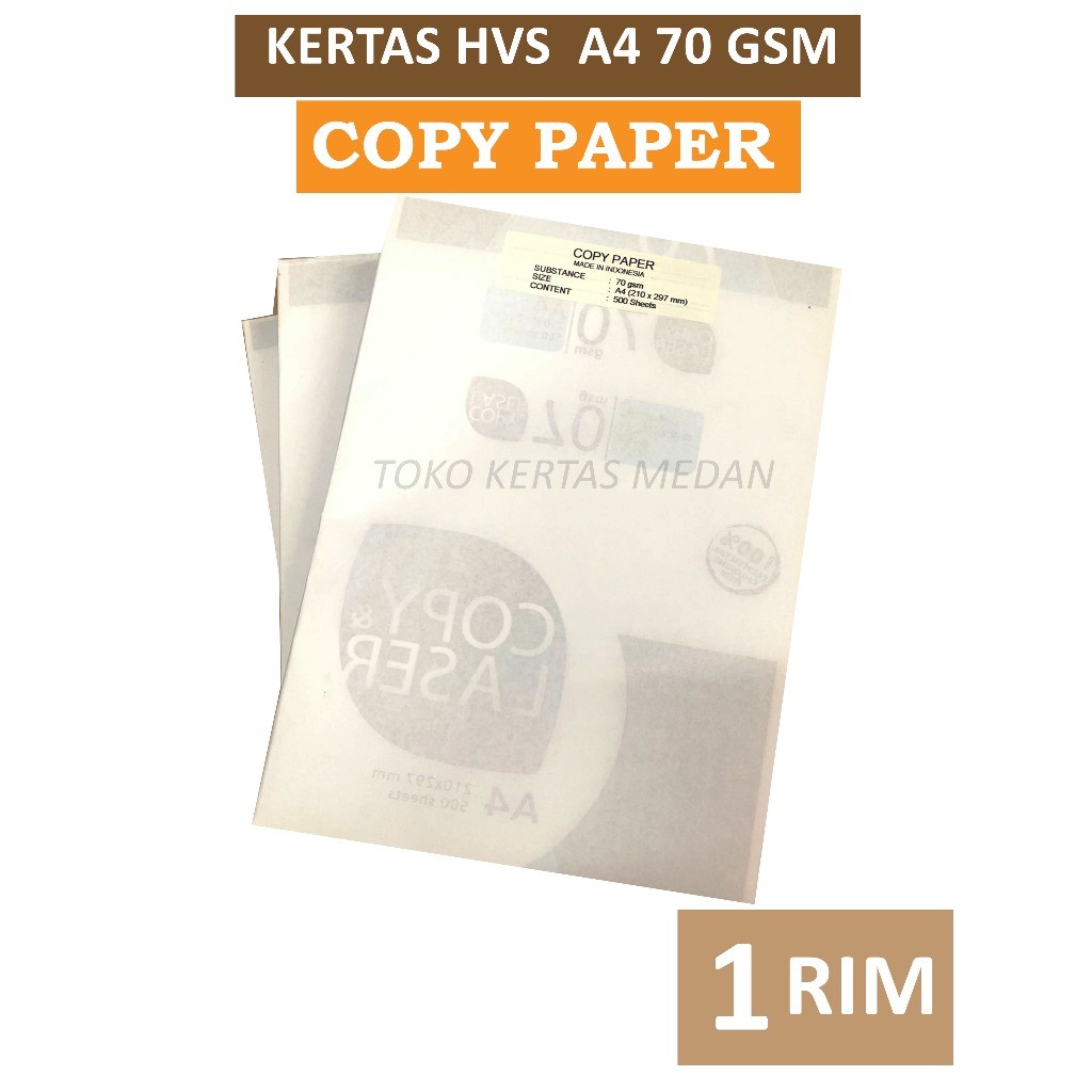 

Kertas HVS COPY PAPER 70 Gsm Ukuran A4 , 1 RIM / 500 LembarCO