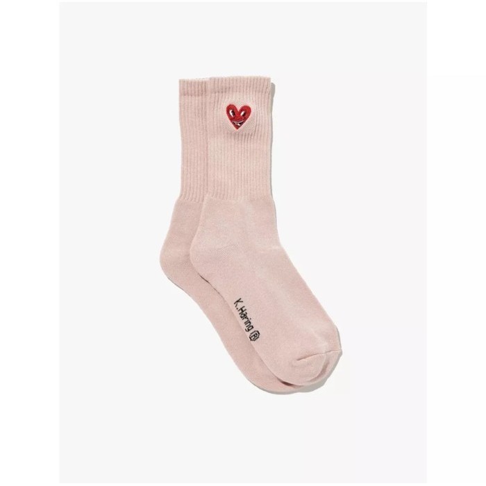 ORIGINAL KEITH HARING KAOS KAKI SOCKS SOCK K PINK OFFICIAL UNISEX