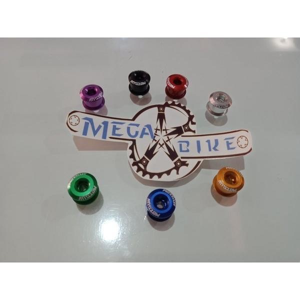 BAUT CHAIN RING MOTSUV DOUBLE CHAINRING bolt CRANK sepeda mtb lipat - Hitam