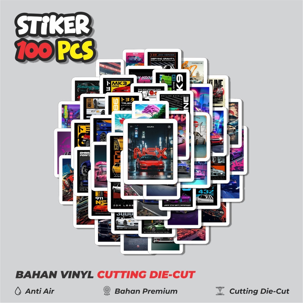 

Terbaru! 50 pcs Stiker Super Street Racer JDM Car Dekorasi Lucu Kreatif untuk Notebook, Skateboard, HP