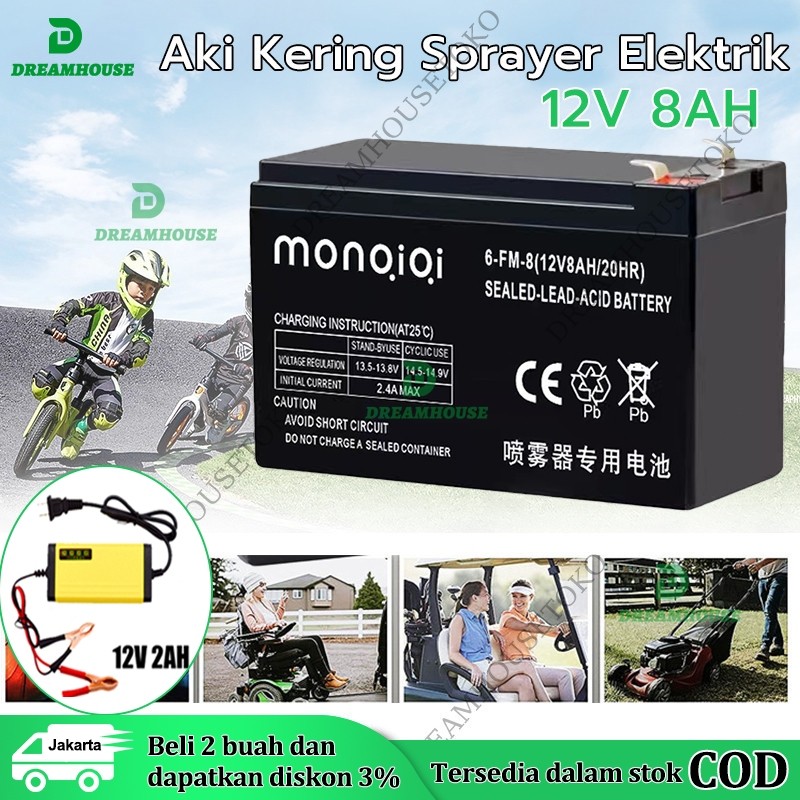 WOW aki kering 12v 12/8ah/ aki kering genset 4v 4ah/Aki Timbangan Digital VRLA SINUS 6V 4Ah 4.5Ah Ak