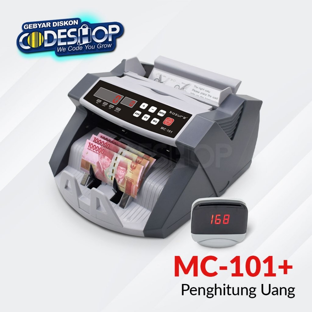 

Kozure MC-101+ Mesin Pengitung Deteksi Uang Money Bill Counter Hitung Sensor UV MG MC-101