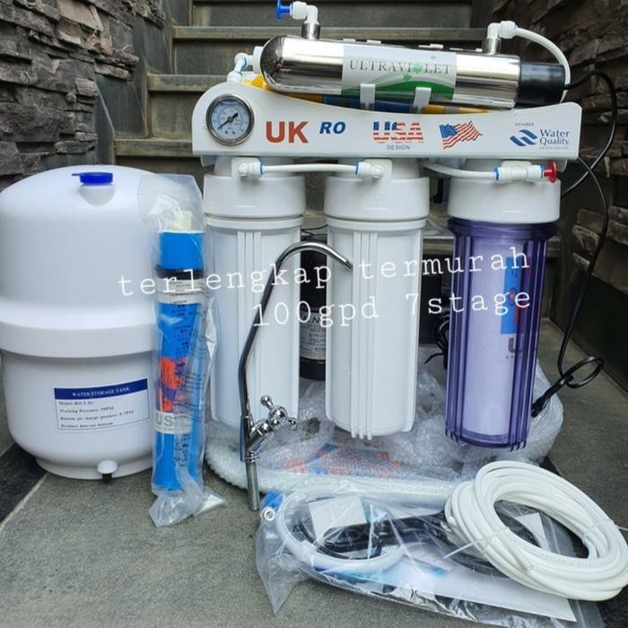 RO Uk 7 Step Reverse Osmosis 100 GPD + UV