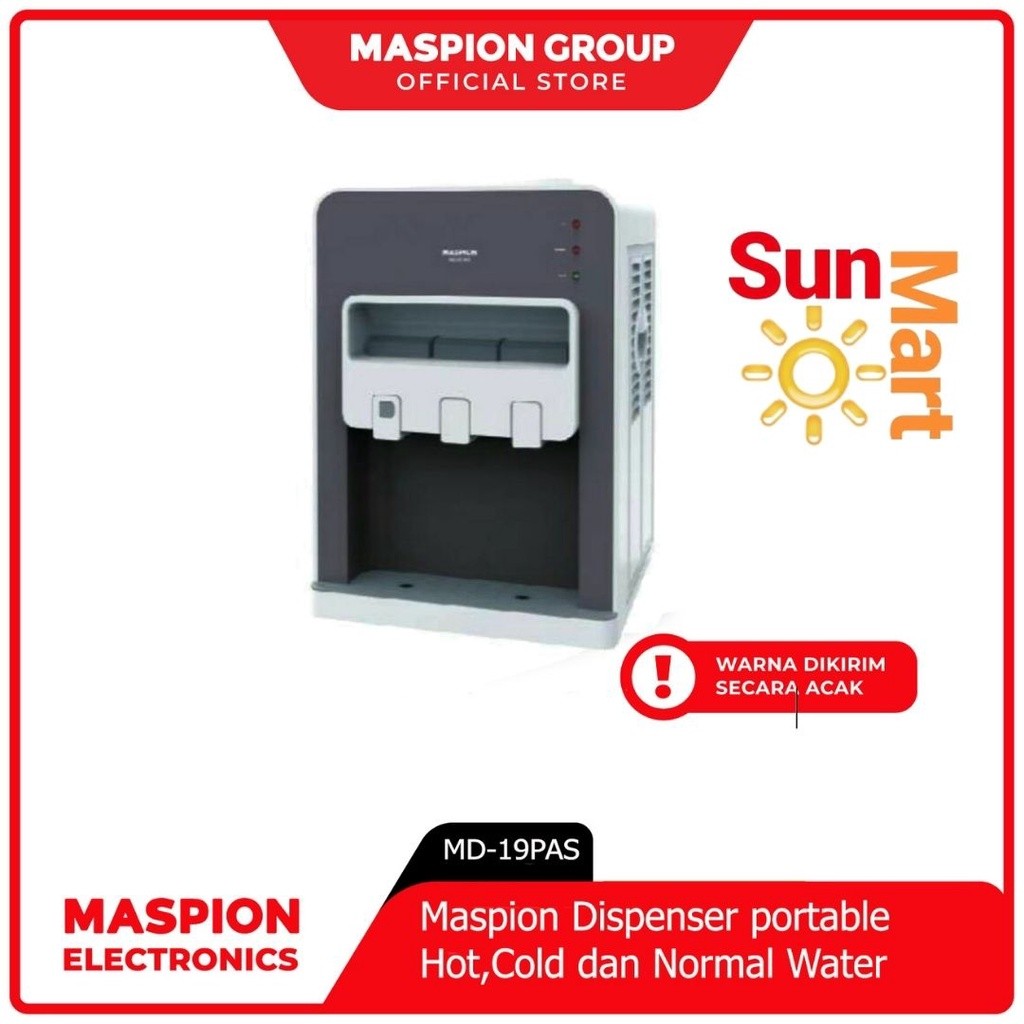 Dispenser Air Maspion MD19 PAS Cold Hot Normal Water / DISPENSER PANAS DINGIN MASPION