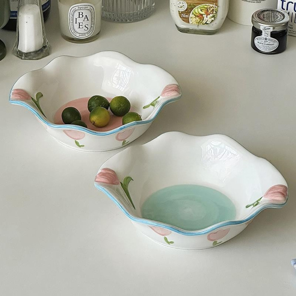 [siggi] YOONA Korean Aesthetic Bowl / Mangkok Korea Estetik / Mangkok Bunga Estetik / Mangkok Kerami