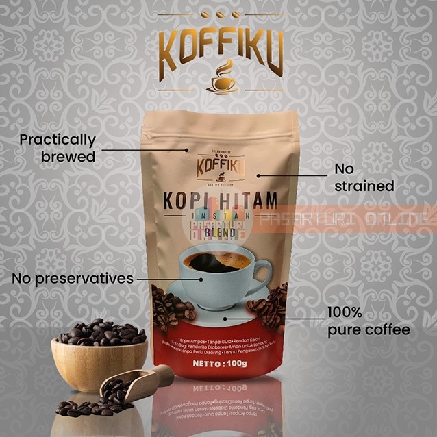 

JAMIN MURAH !!!KOFFIKU 100 Gram Spray Dried Instant Coffee / Black Coffee / Kopi Hitam Tanpa Ampas(BISA LANGSUNG ORDER)