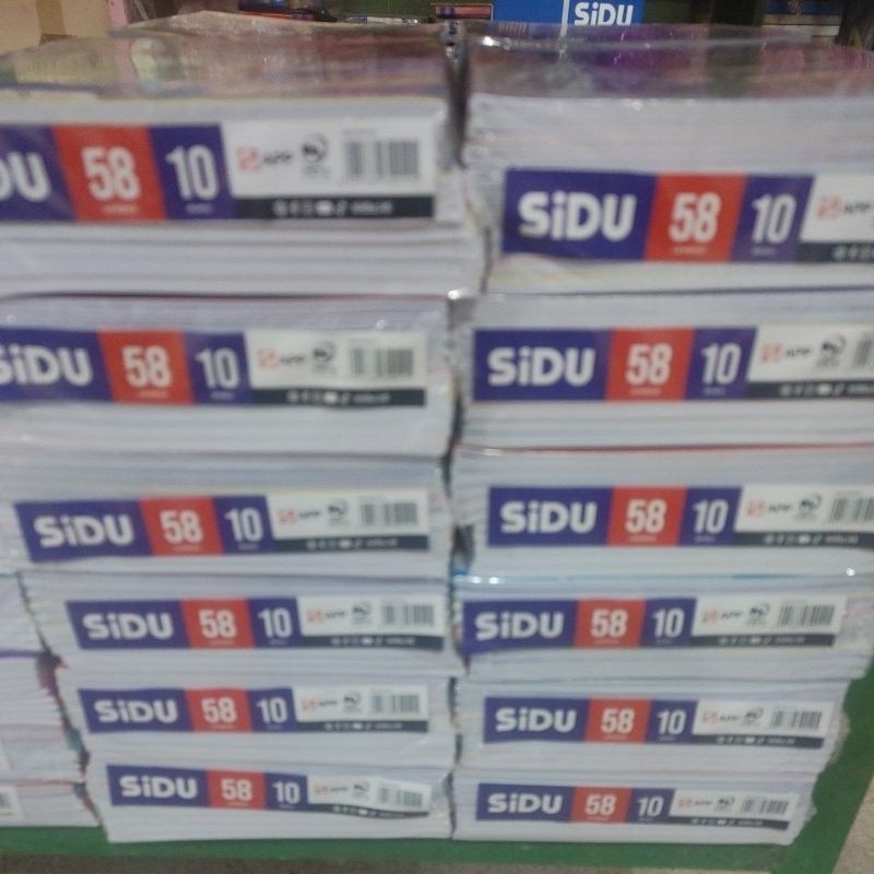 

Buku Sidu 58 Lembar 1Pack (10pcs) - buku tulis sidu 58 lembar - buku sekolah sidu isi 58 lembar