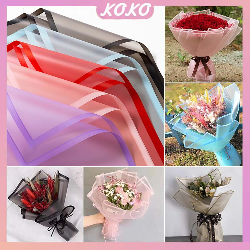 

【20 Lembar】Kertas Buket Bunga Korea Transparan Warna Flower Wrapping Paper Transparan Cellophane Buket Bunga Florist