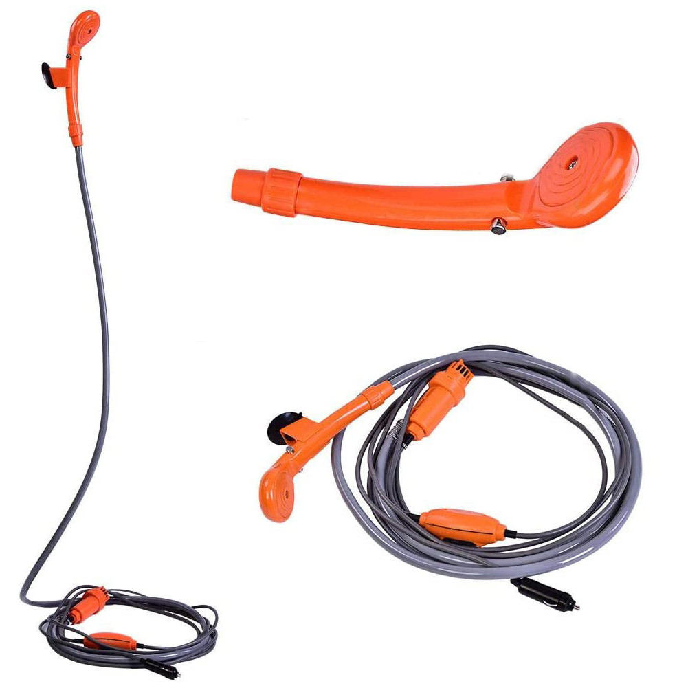 Camping Shower Outdoor Shower 12V Car Plug Outdoor Portable Vehicle Mounted Shower Kit for Camping T