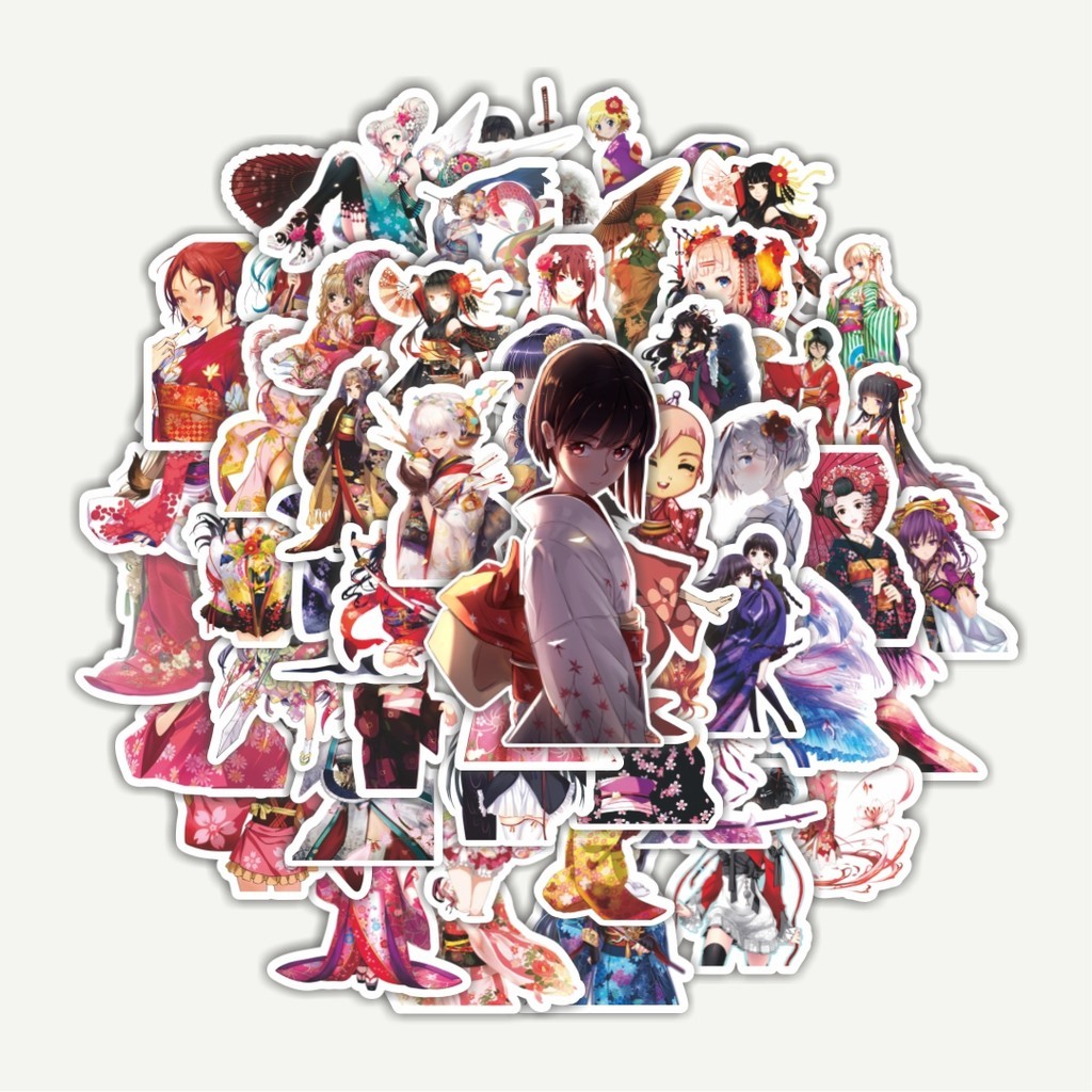 

Sticker Pack Stiker Anime Kimono | Sticker TUMBLR | Stiker LAPTOP KOPER HELM
