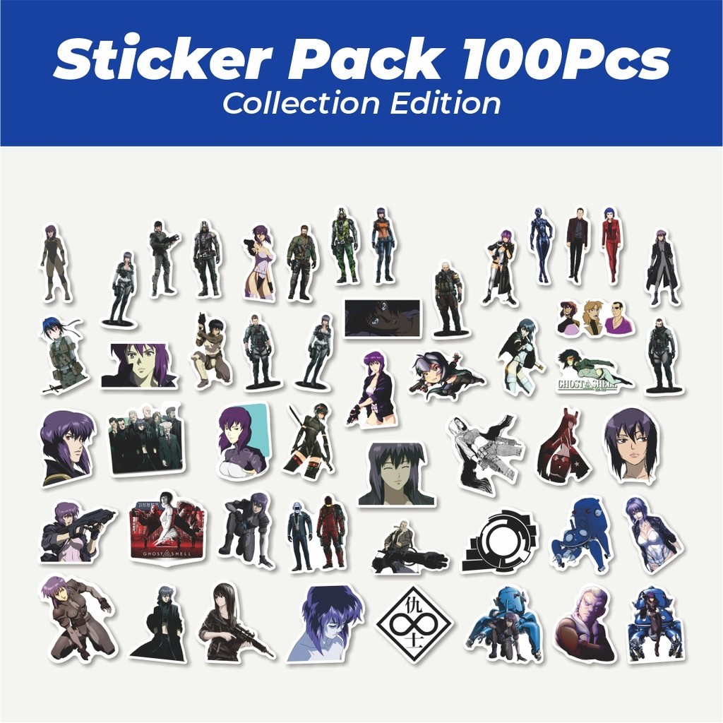 

Hot Sticker Anime Ghost In The Shell (Kōkaku Kidōtai) Lucu Anti Air Stikers Berperekat Waterproof Sticker Decal Buat Motor Helm Buku Journal Koper Casing HP Laptop Botol Minum