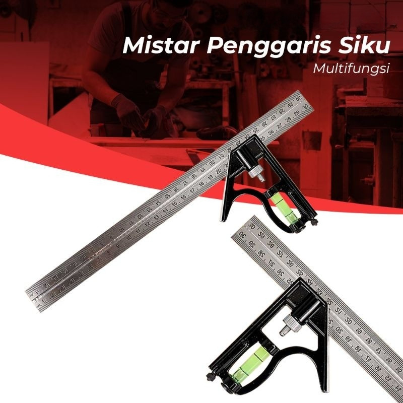 

[BEST QUALITY] Mistar Penggaris Siku Stainless Steel
