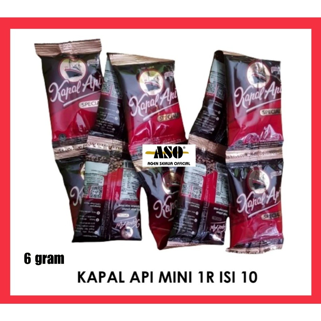 

KOPI KAPAL API 6gr MINI SPECIAL RENCENG ISI ( ISI 10 ) PROMO !!!