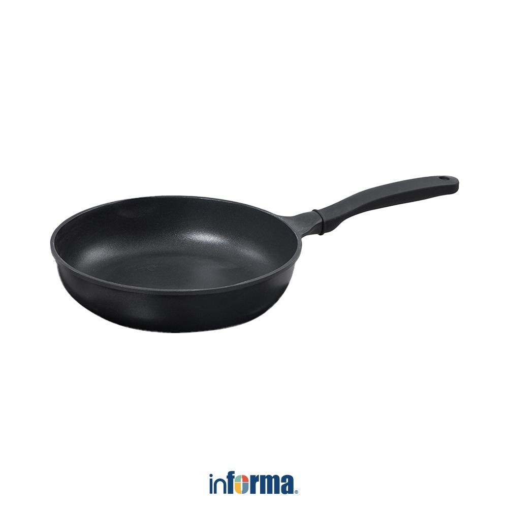 Informa Cooking Color 26 cm Alpha Everyday Wajan Penggorengan - Hitam Frypan Pan Masak Teflon Penggo